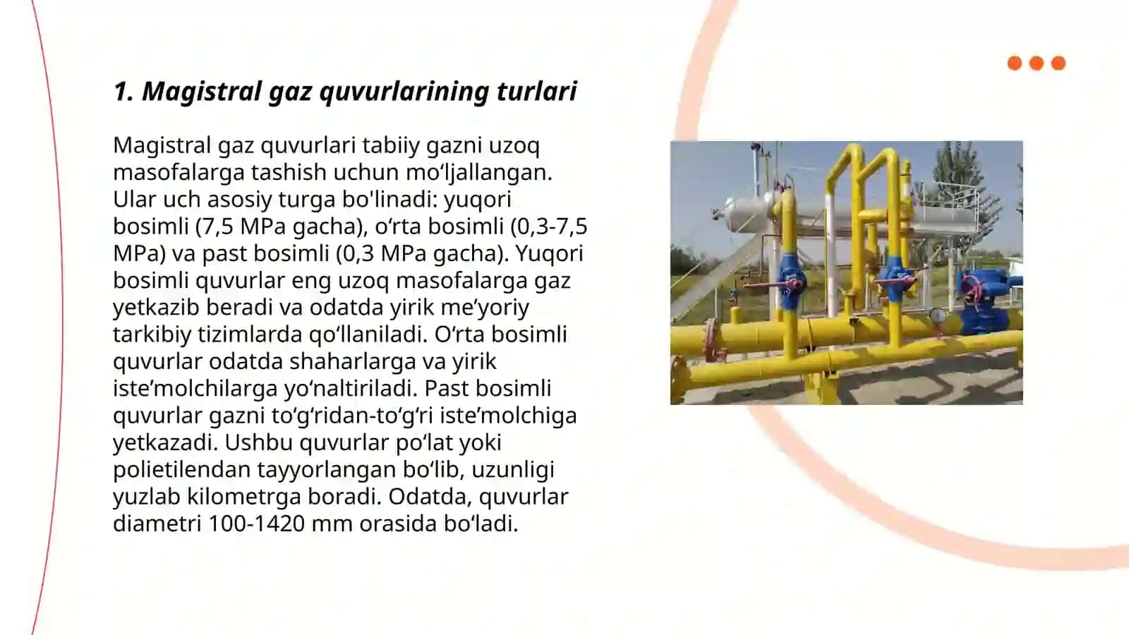 Magistral gaz quvurlardagi inshoatlar 3