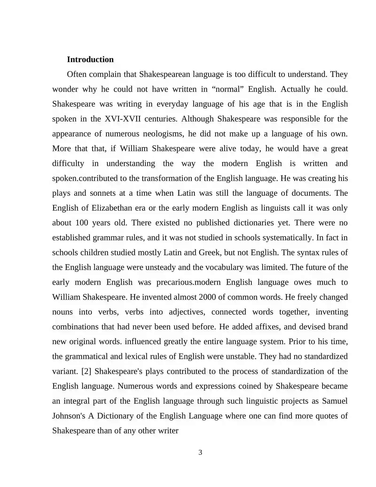 Theme: Myth and History in the poems of Shakespeare 3