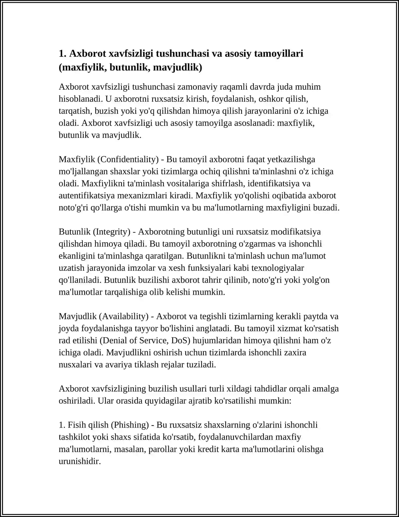 Axborot Xavfsizligi Tushunchasi va Vazifalari 3