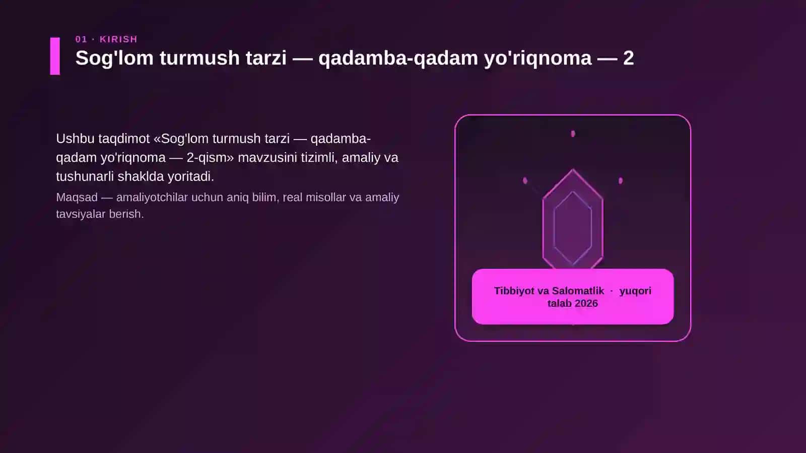 Sog'lom turmush tarzi — qadamba-qadam yo'riqnoma — 2-qism 3