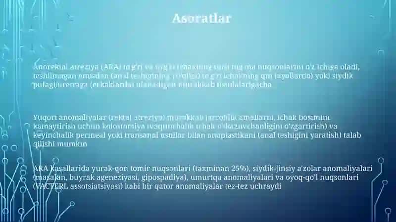 Anal teshik va to'g'ri ichak atreziyalari 3