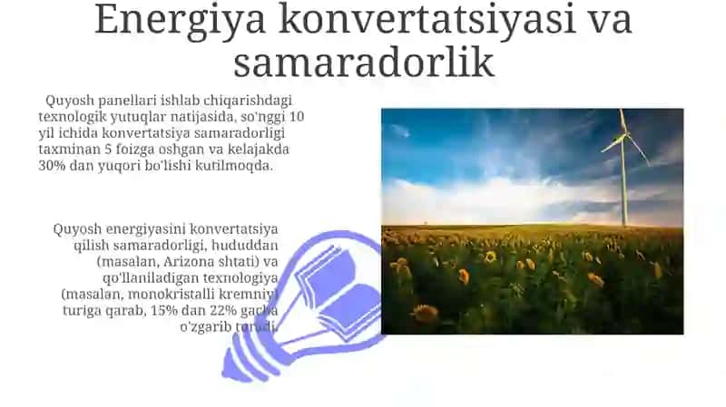 Quyosh energiyasi ishlash prinsiplari va texnologiyalari 3