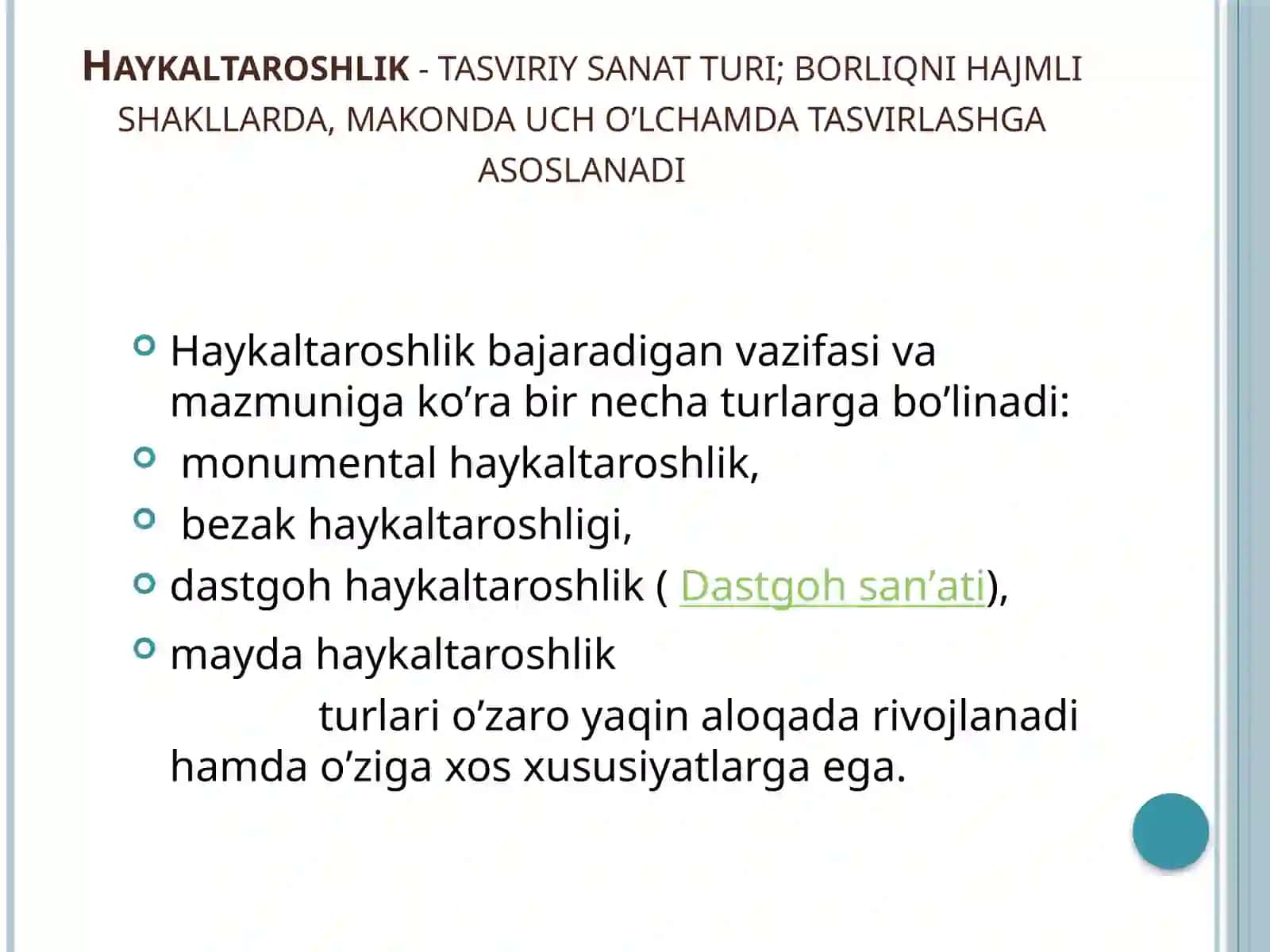O‘ZBEK HAYKALTAROSHLIGI SAN’ATI.pptx 3