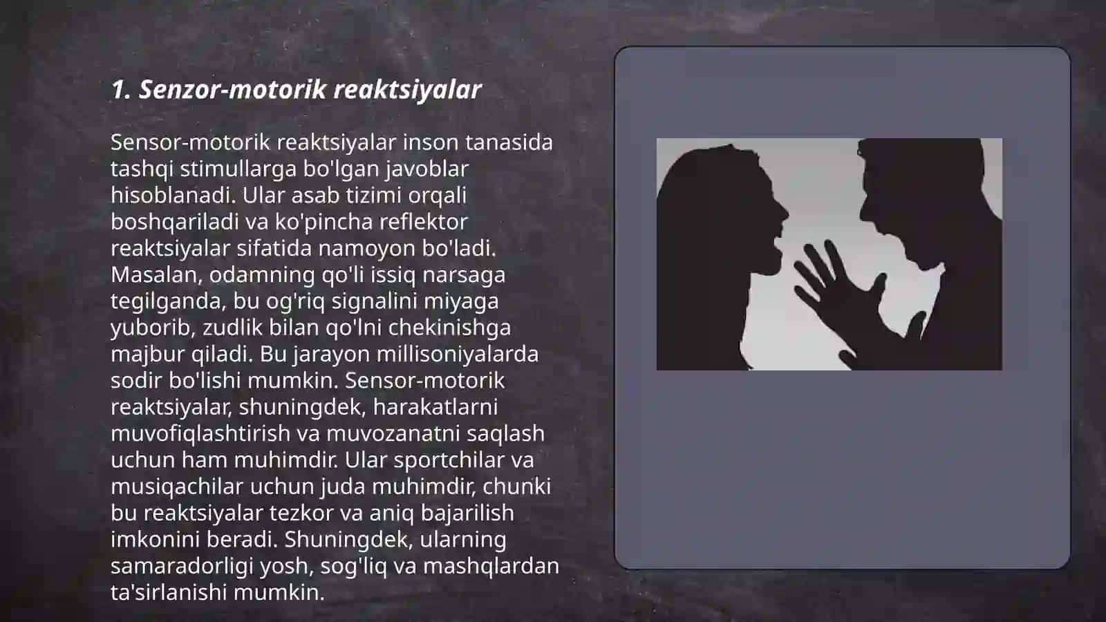 Senzor-motorik reaktsiyalar 3