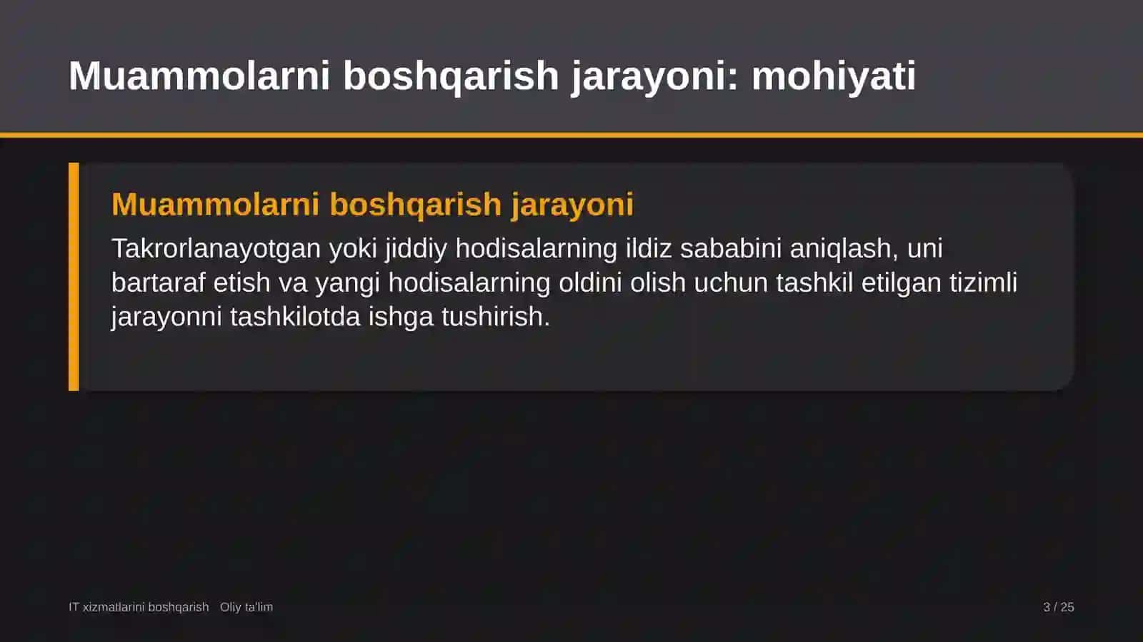 Elektr transportida muammolarni boshqarish jarayonini joriy etish 3