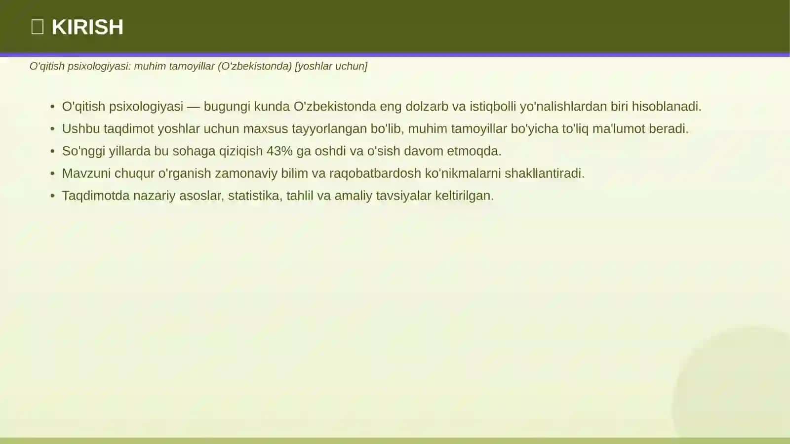 O'QITISH PSIXOLOGIYASI 3