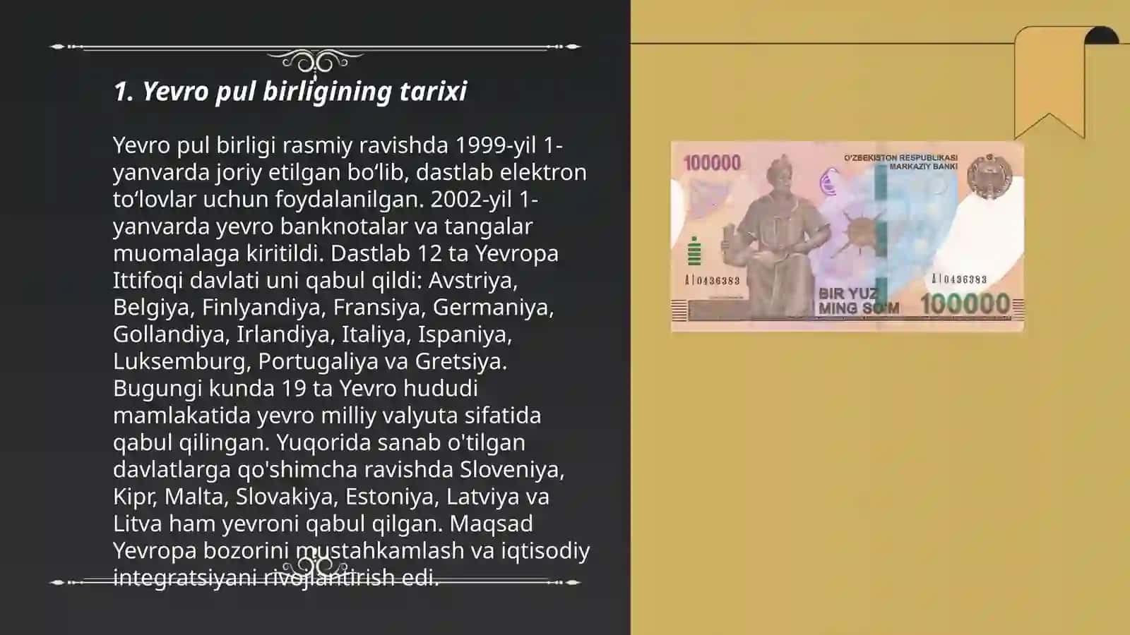 Yevro pul birligi 3