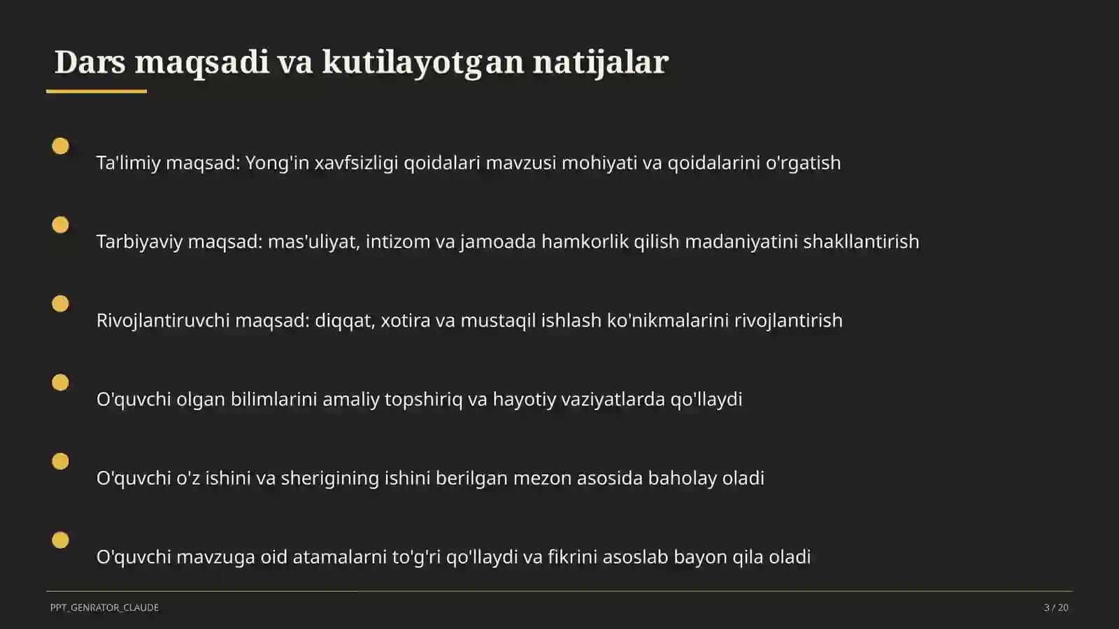Yong'in xavfsizligi qoidalari 3