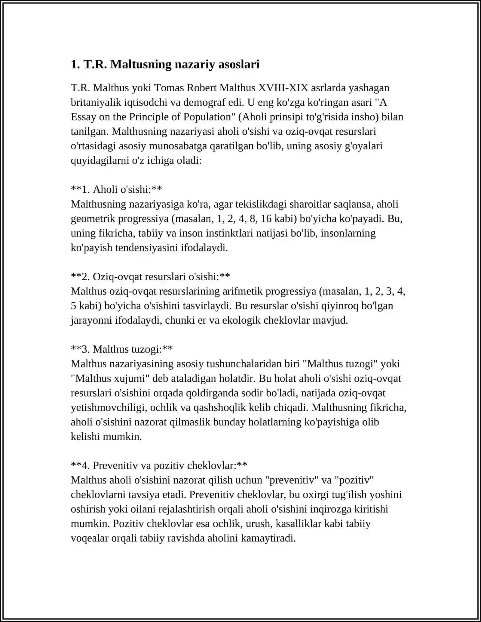 T.R.MALTUS "NUFUS QONUNI"NING MATEMATIK IFODASI 3