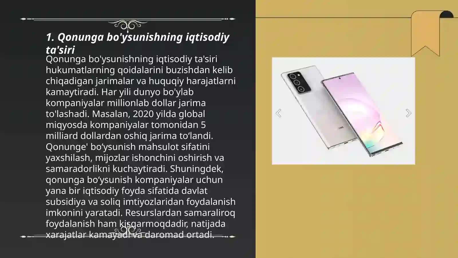 Qonunga bo'ysunishning iqtisodiy ta'siri 3