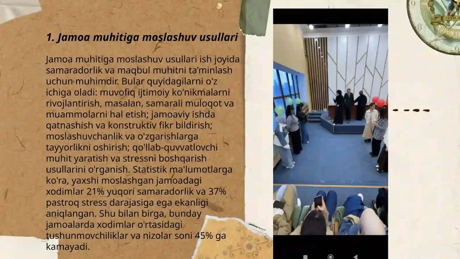 Jamoaga moslashishga qaratilgan trening 3