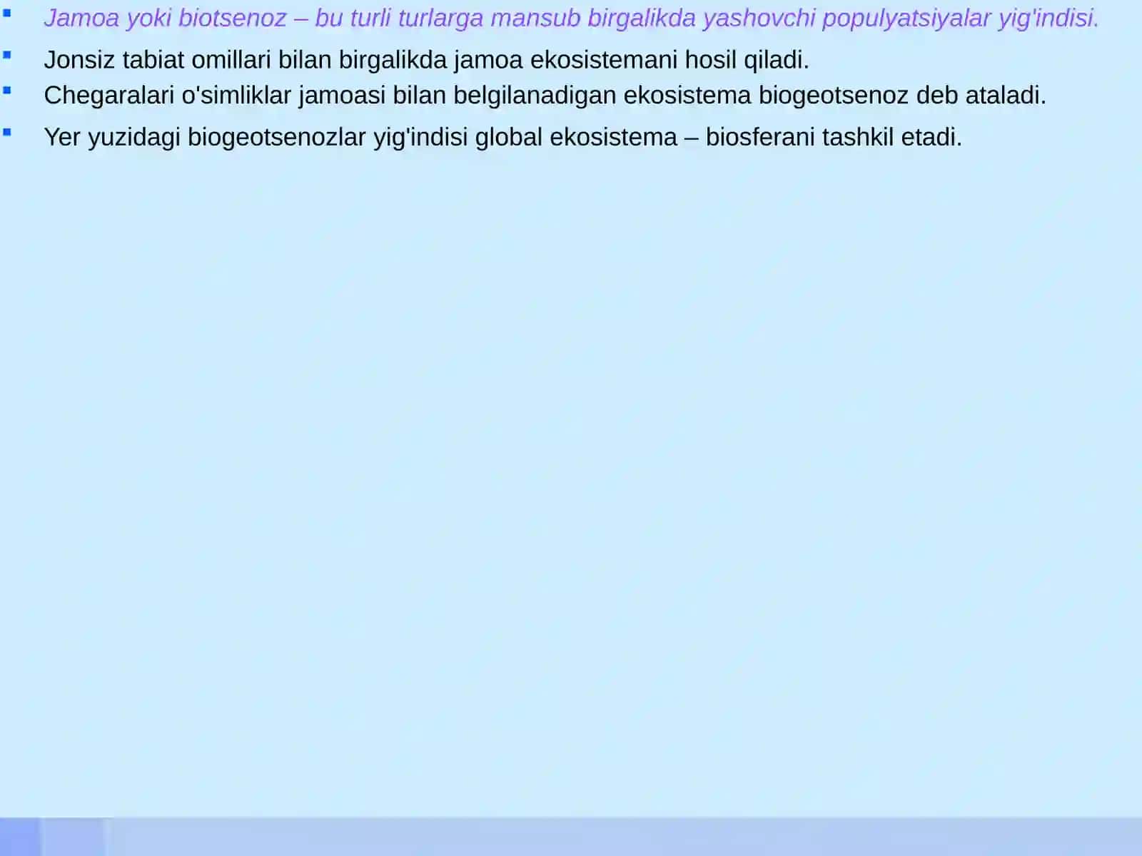 Biologiya - Ekosistema strukturasi 3