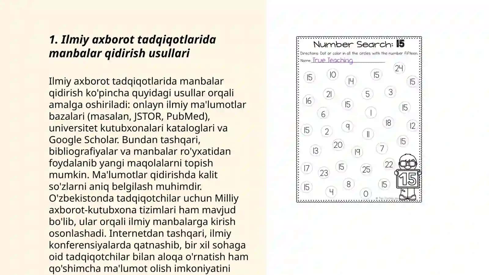Ilmiy taqdimot uchun axborot izlashning asosiy usullari 3