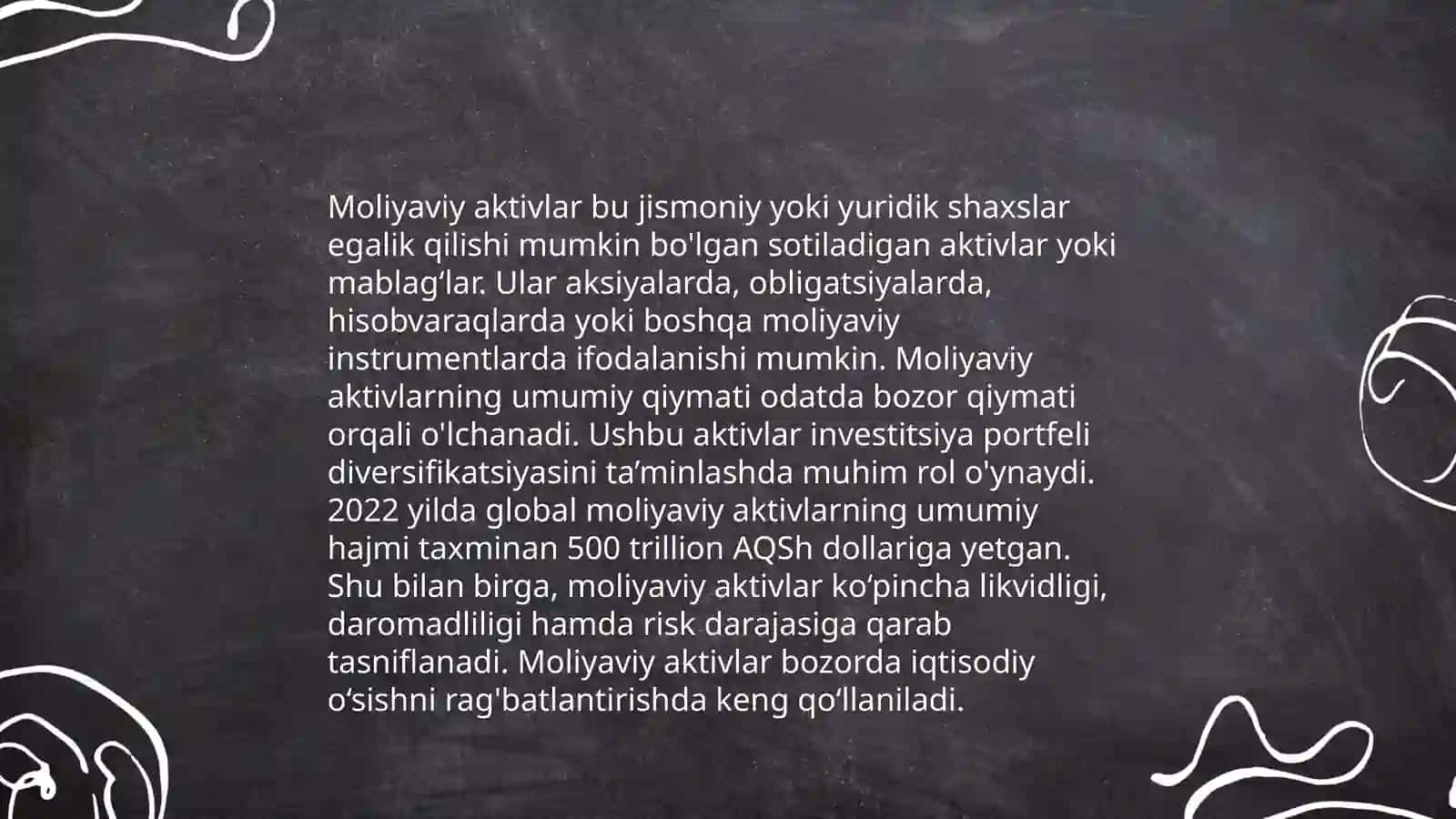 Moliyaviy instrumentlar taqdim etish 3
