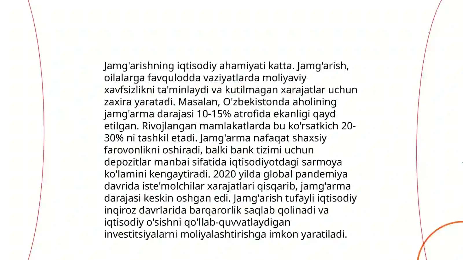 Istemol jamg'arish va investitsiya funkstsiyalari 3