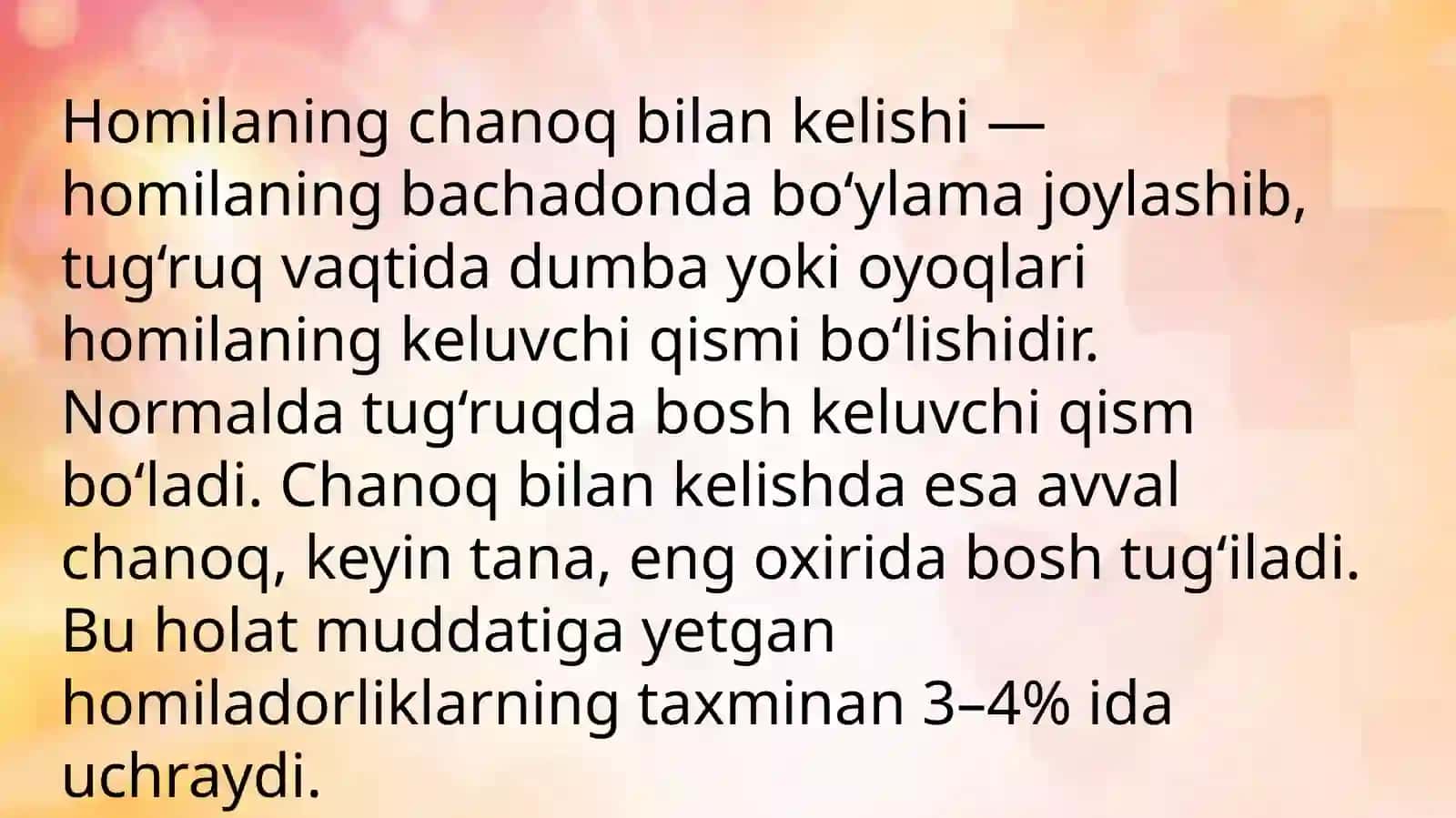 Homilaning chanoq bilan kelishi 3