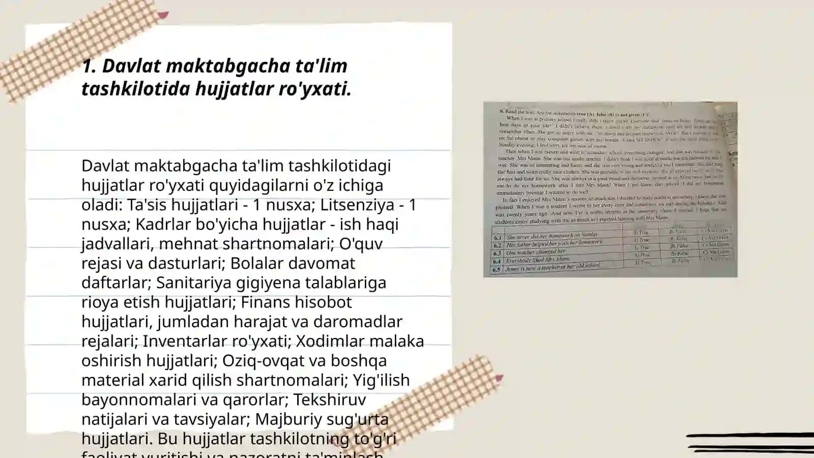 Davlat maktabgacha ta'lim tashkilotida hujjatlar ro'yxati 3