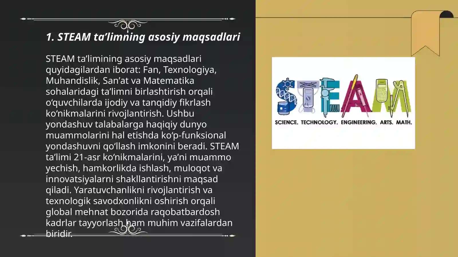 STEAM taʼlim texnologiyalarining oʻziga xos xususiyatlari 3