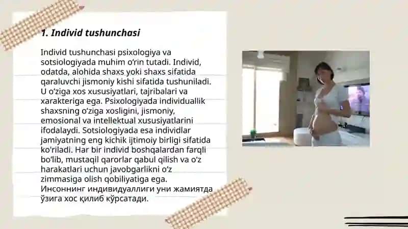 Individ, shaxs, individuallik tushunchalari 3