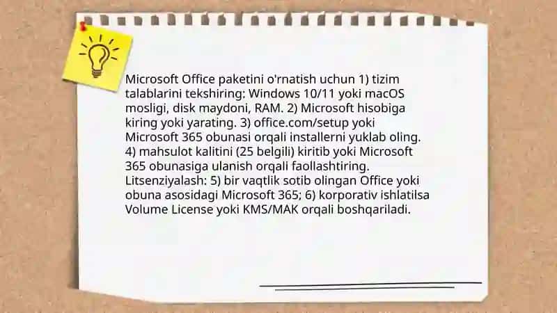 Microsoft office paketi 3