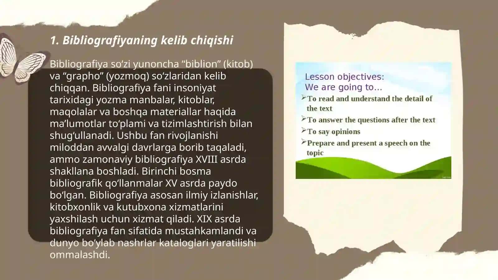Bibliografiya fanining maqsadi va vazifalari 3