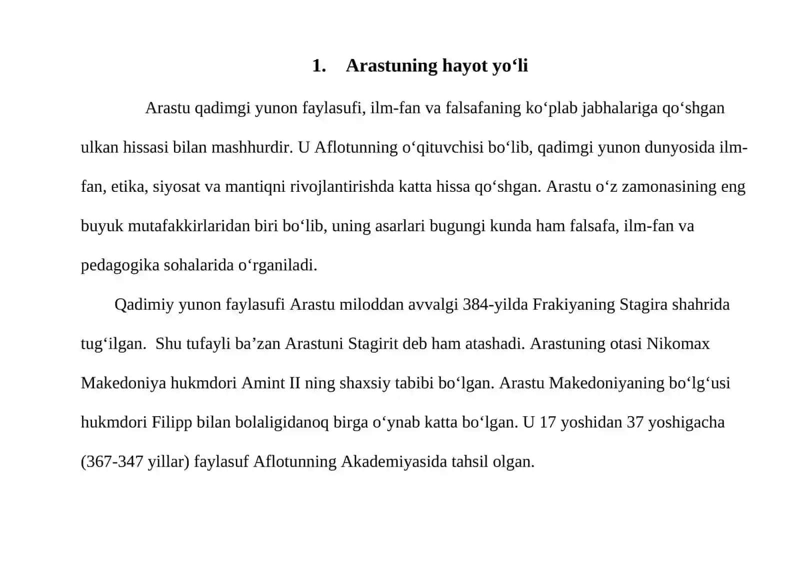 Arastu hayoti va ijodi 3