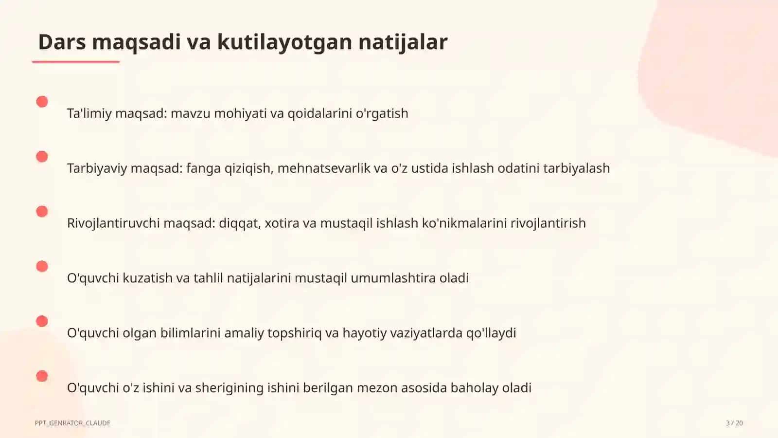 Hayvonlarning turlari: sutemizuvchilar, qushlar, baliqlar (3-sinf) 3