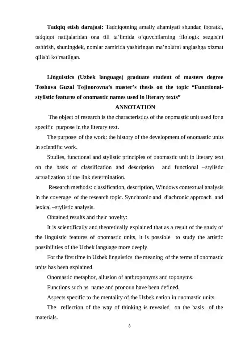 Badiiy Matnda Qo‘llangan Onomastik Nomlarning Funksional-Stilistik Xususiyatlar 3