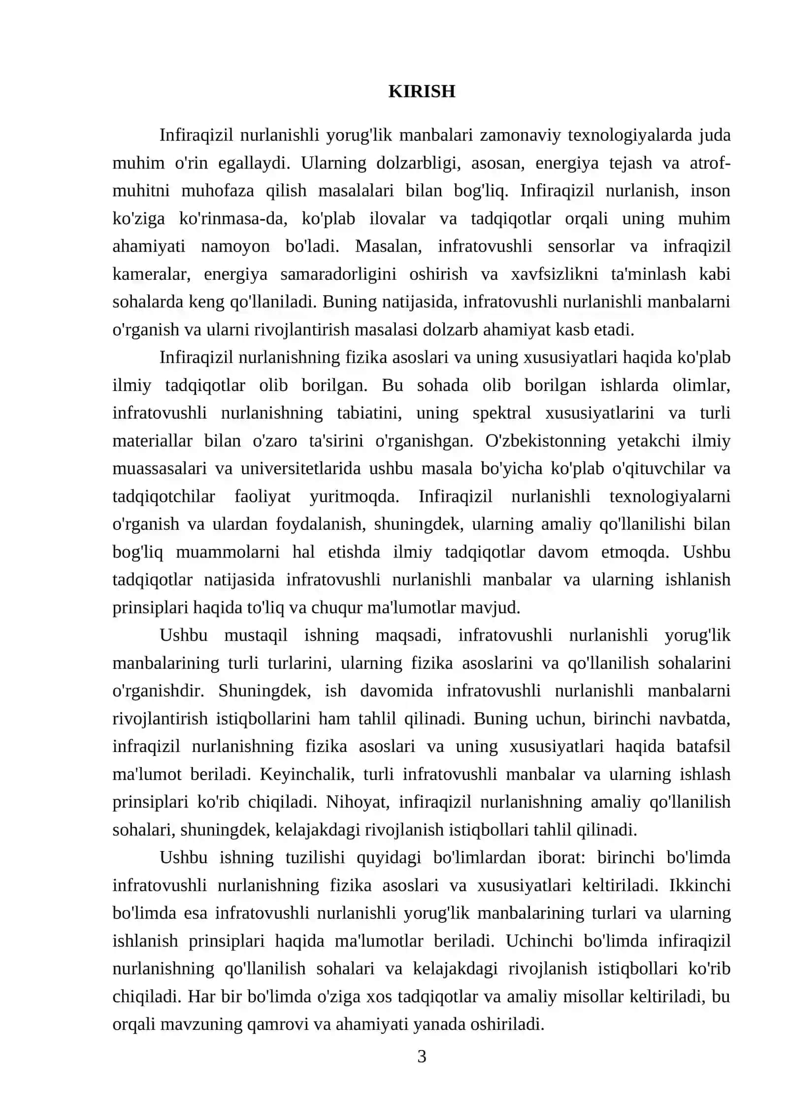 Infiraqizil nurlanishli yorug'lik manbalari 3