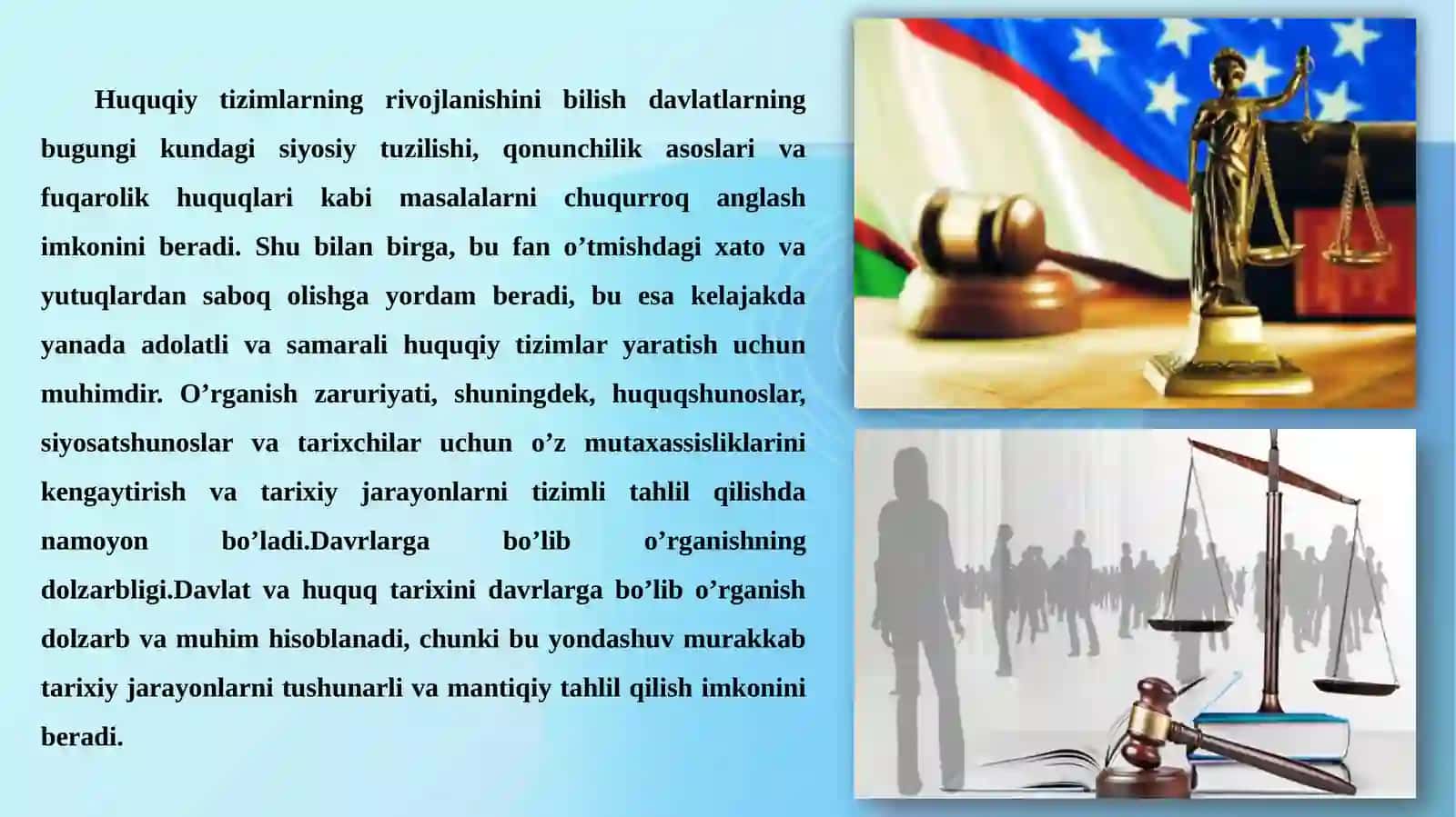 Davlat va huquq tarixi fanining davrlar gabo'lib o'rganish muammolari 3