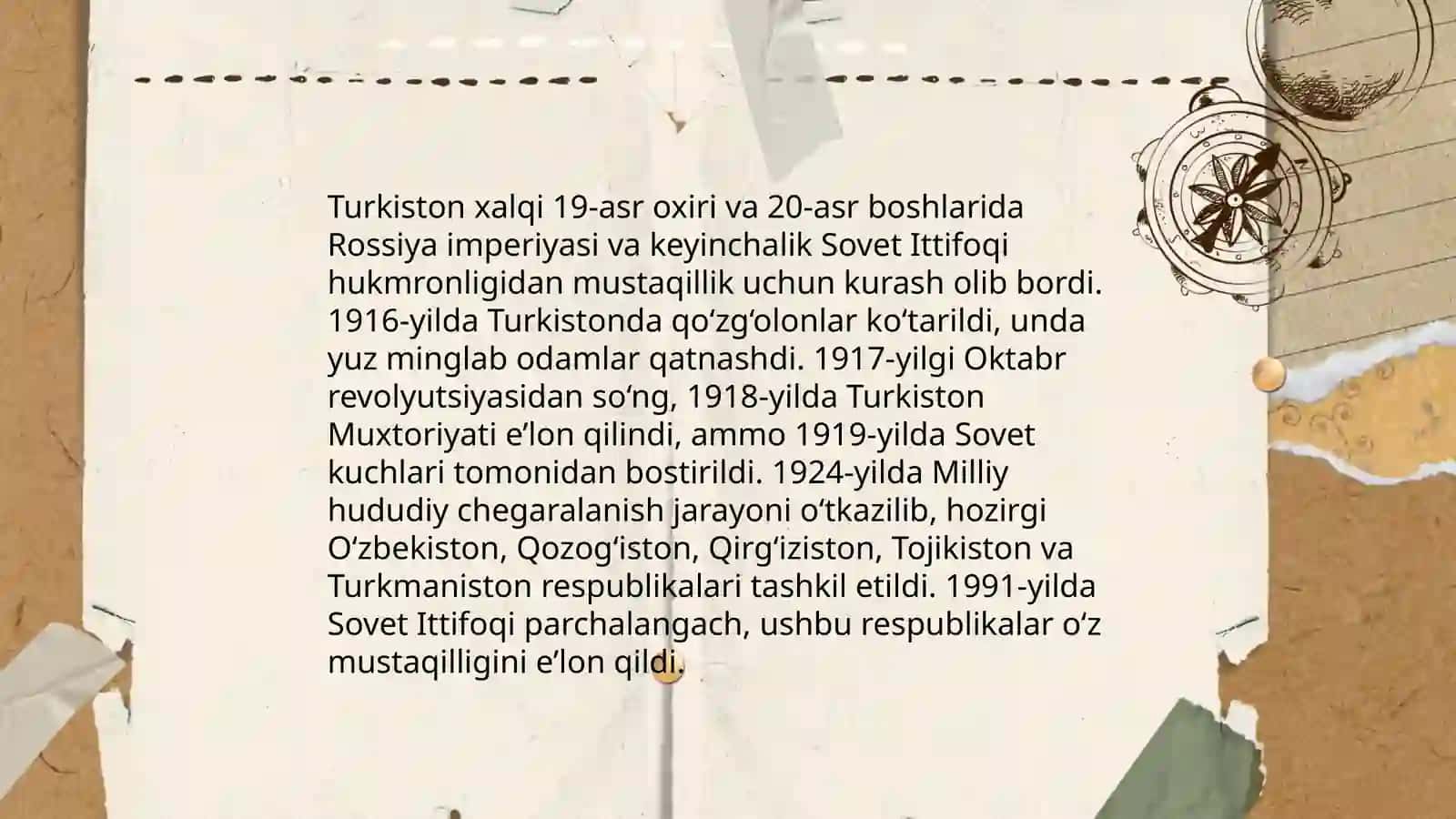 Oʻzbekistonda mustaqillik gʻoyalarining tarixiy asoslari 3