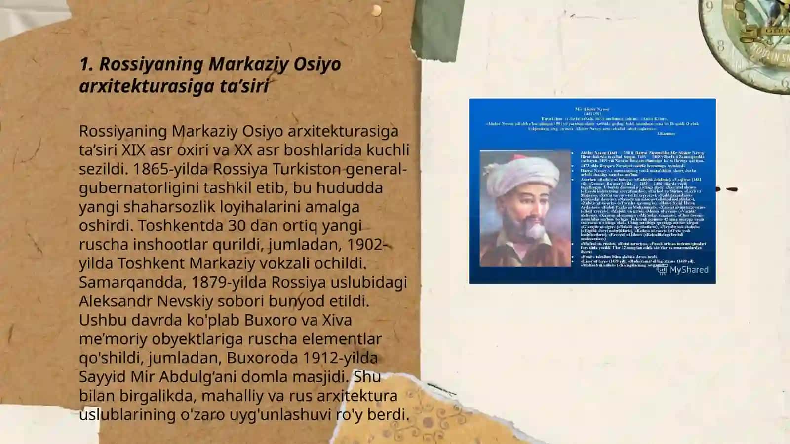 Markaziy Osiyo madaniyatiga Rus va dunyo madaniyatining ta’siri 3