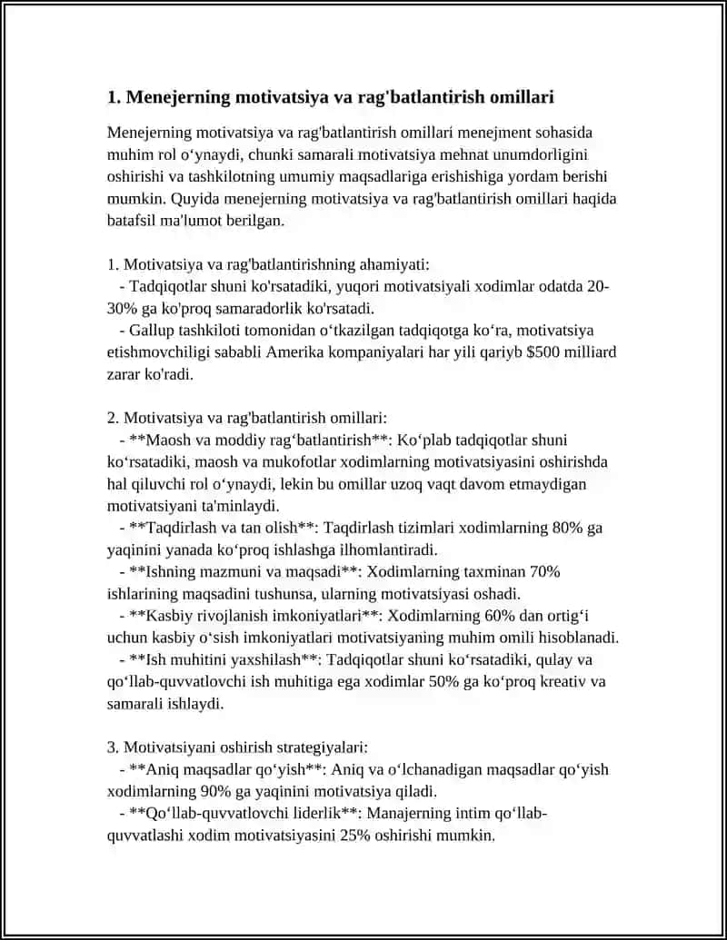 MENEJERNING INSONIY FAKTORLARI VA MA’LUMOTI 3