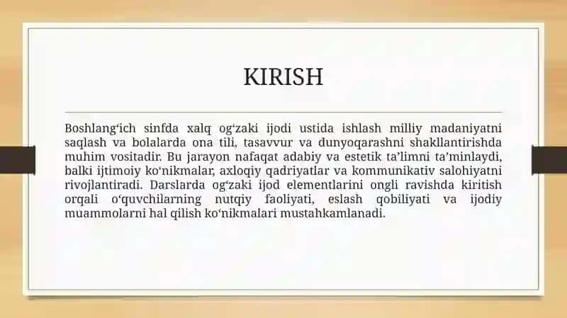 Boshlang'ich sinfda xalq og'zaki ijodi ustida ishlash metodikasi 3