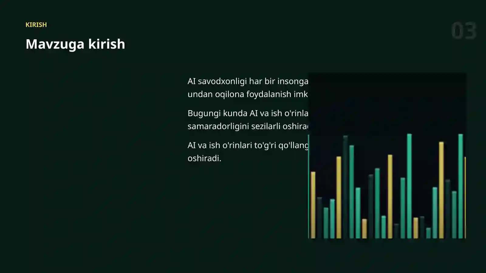 AI SAVODXONLIGI 3