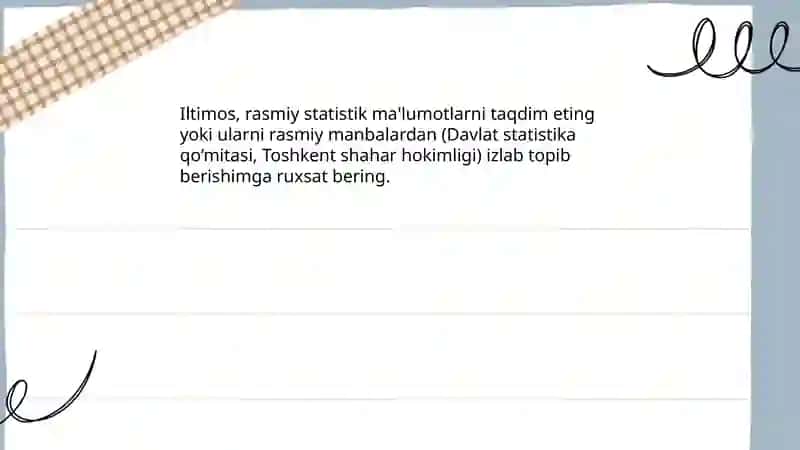 Toshkent shaxri va Shayhontoxur tumanining iqtisodiy tahlili va korsatkichlari 2023-2024 yillar 3