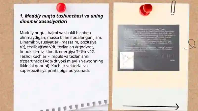 Moddiy nuqta dinamikasi.Tabiatdagi kuchlari va ularning xususiyatlari 3
