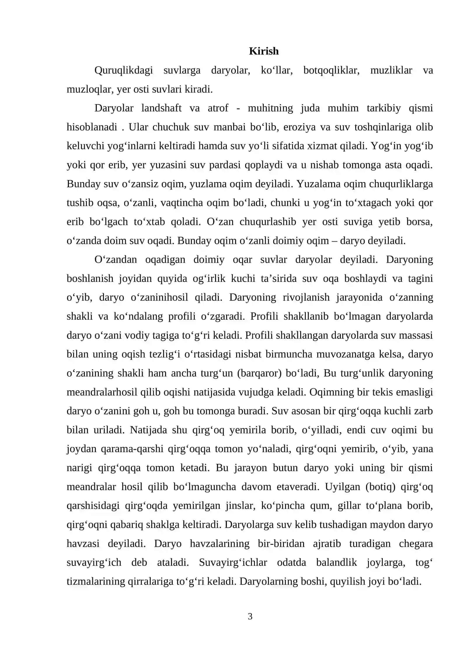 DARYOLAR VA ULARNING GEOGRAFIK ISHI 3