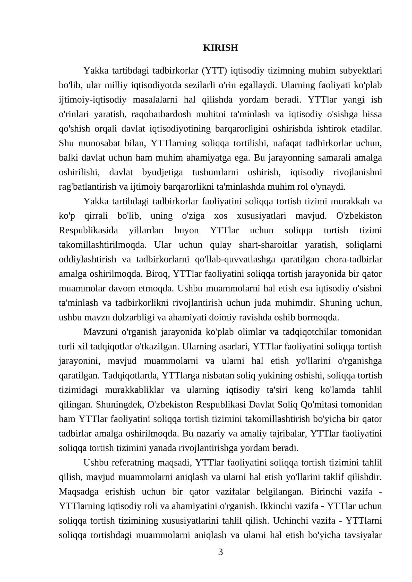 Yakka tartibdagi tadbirkorlar faoliyatini soliqqa tortish 3
