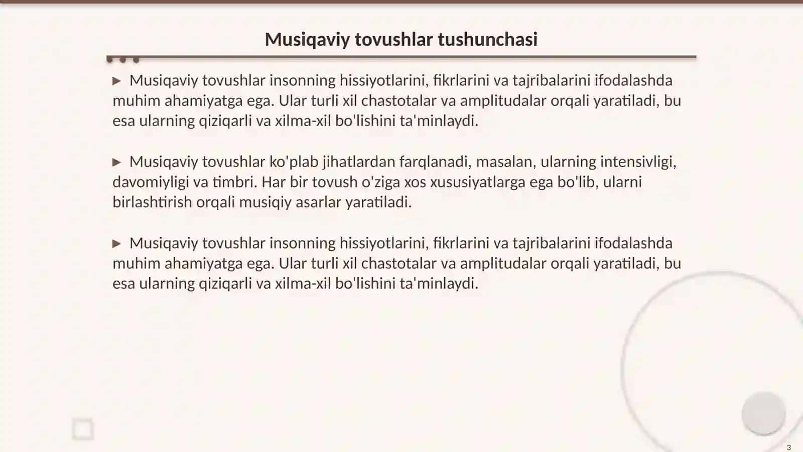 Musiqaviy tovushlar va ularning xususiyati 3