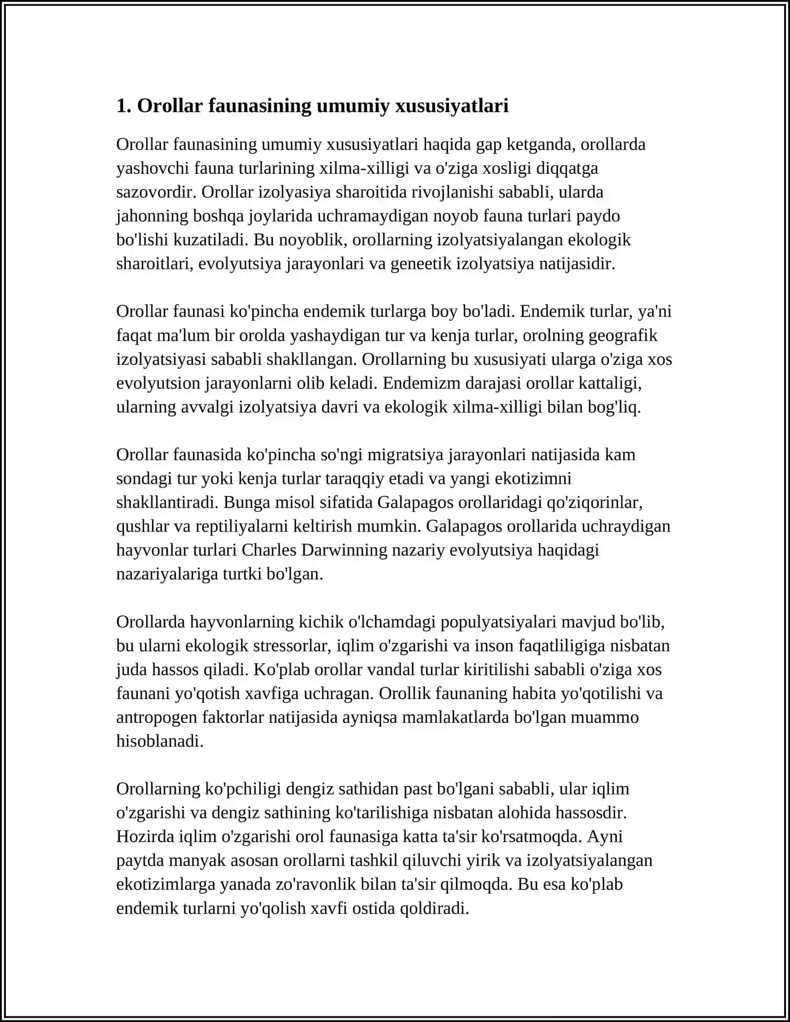 OROLLAR FAUNASI 3