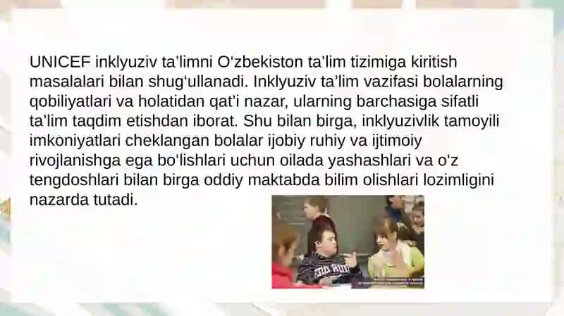 O'zbekistonda Inklyuziv talimning me'yoriy-huquqiy bazasini tahlil qilish 3