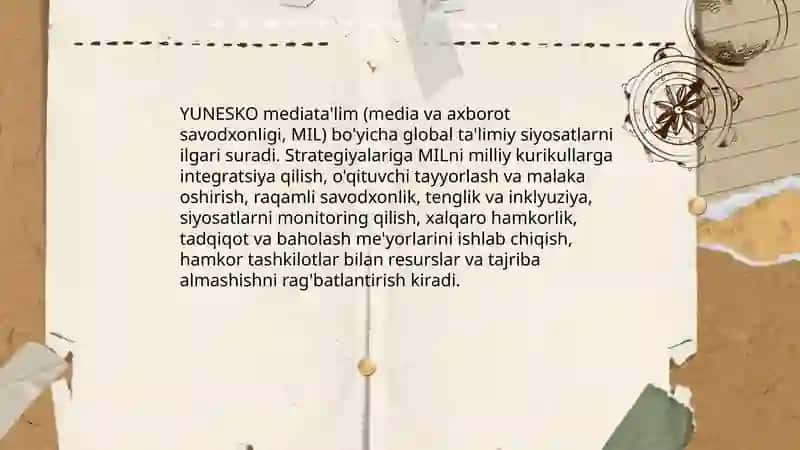 YUNESKO va mediata'lim 3