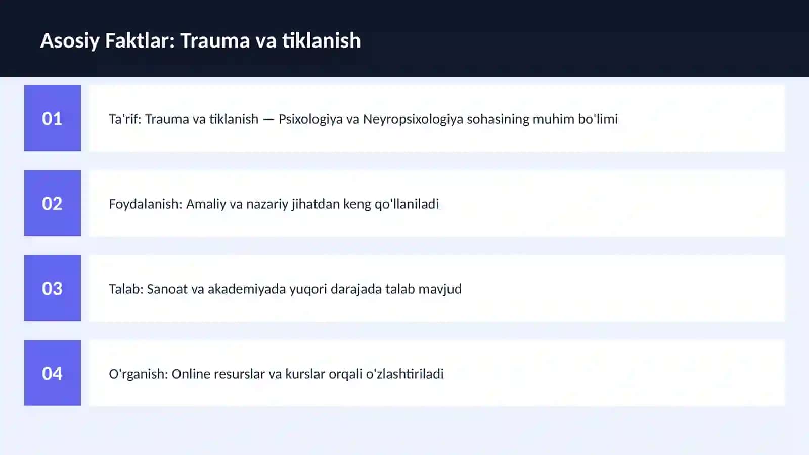 Trauma va tiklanish 3