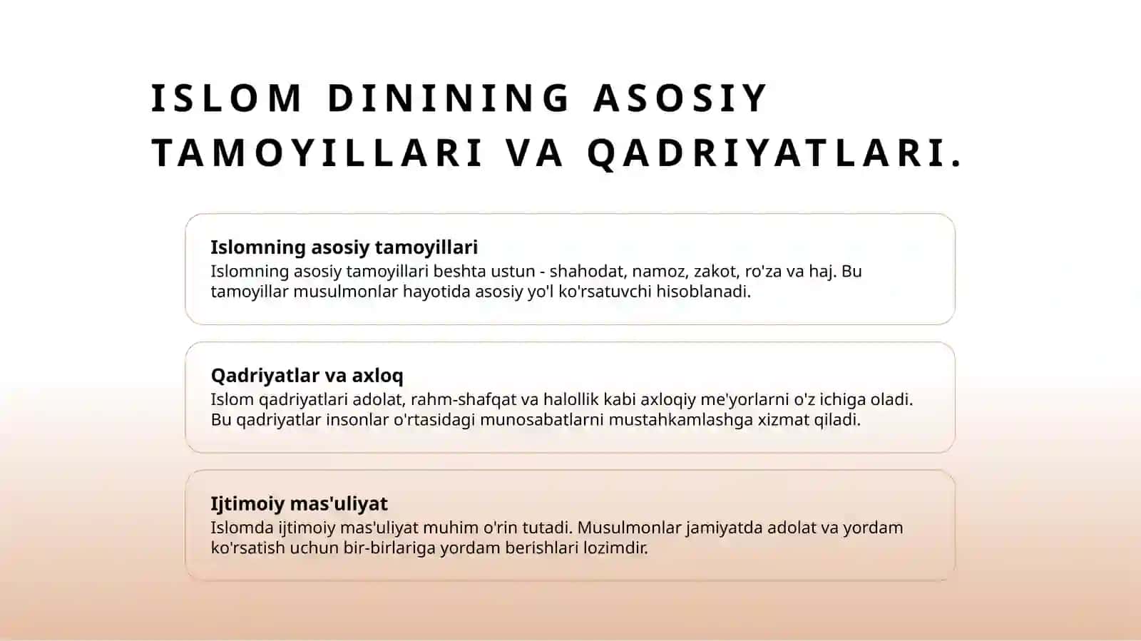Islomda inson erkinliklarini taminlashning oʻziga xos jixatlari 3