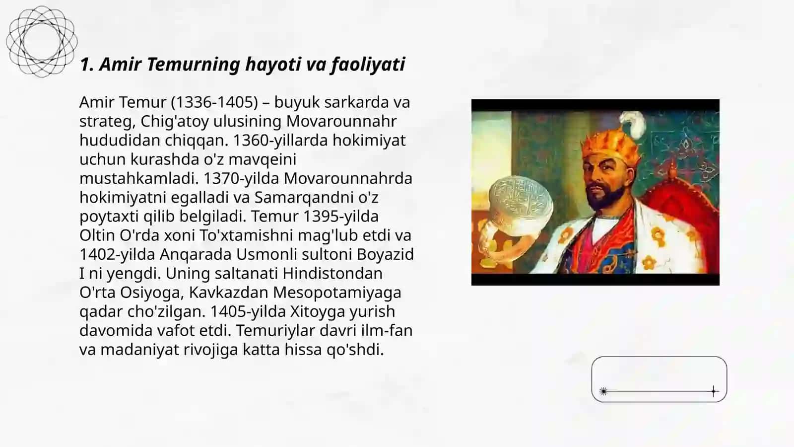 Amir Temurning hayoti va faoliyati 3