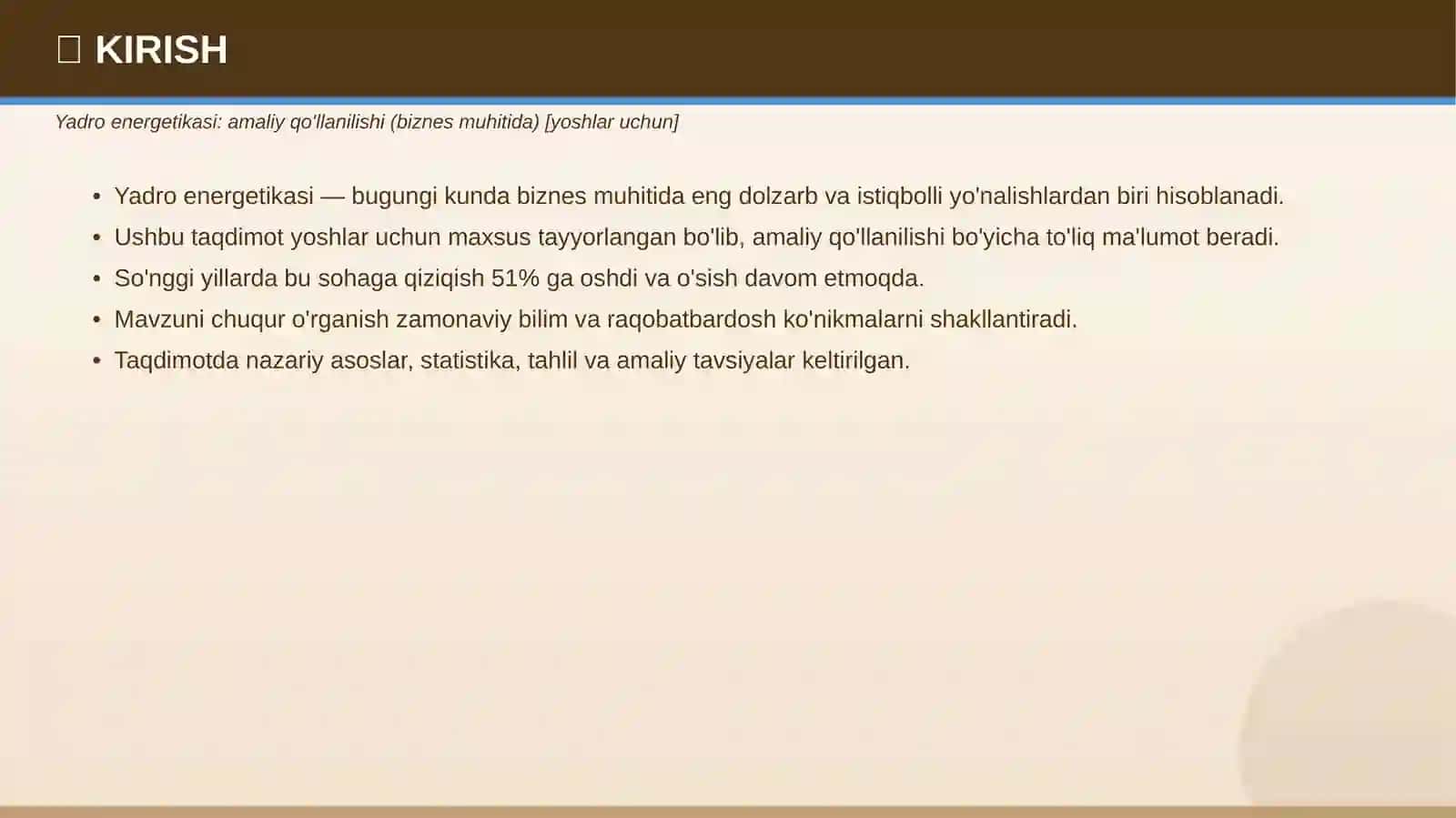 Yadro energetikasi: amaliy qo'llanilishi (biznes muhitida) [yoshlar uchun] 3