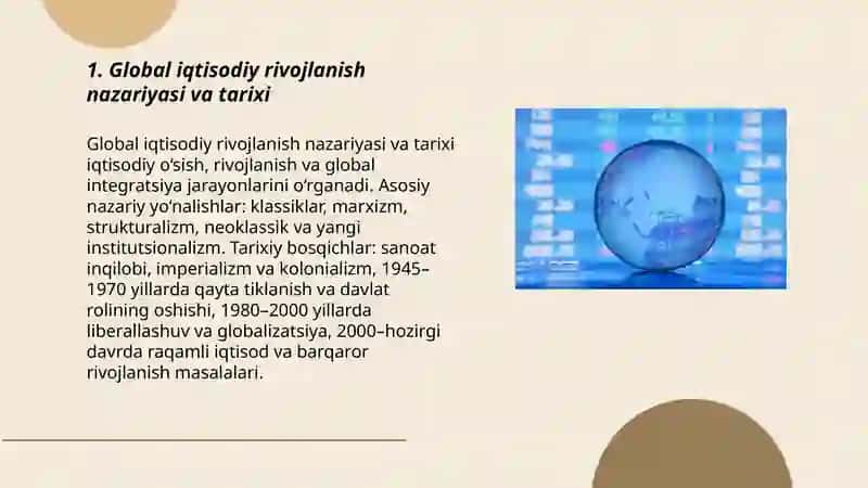 Global iqtisodiy rivojlanish faniga kirish 3