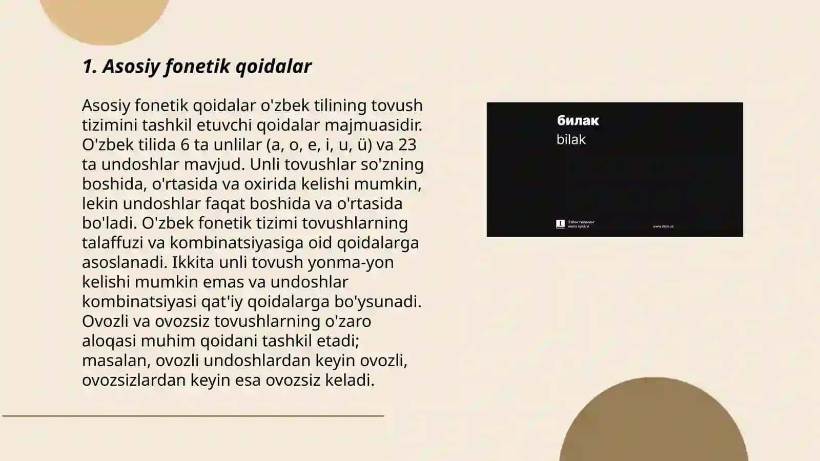 Oʻzek tilining asosiy imlo qoidalari 3