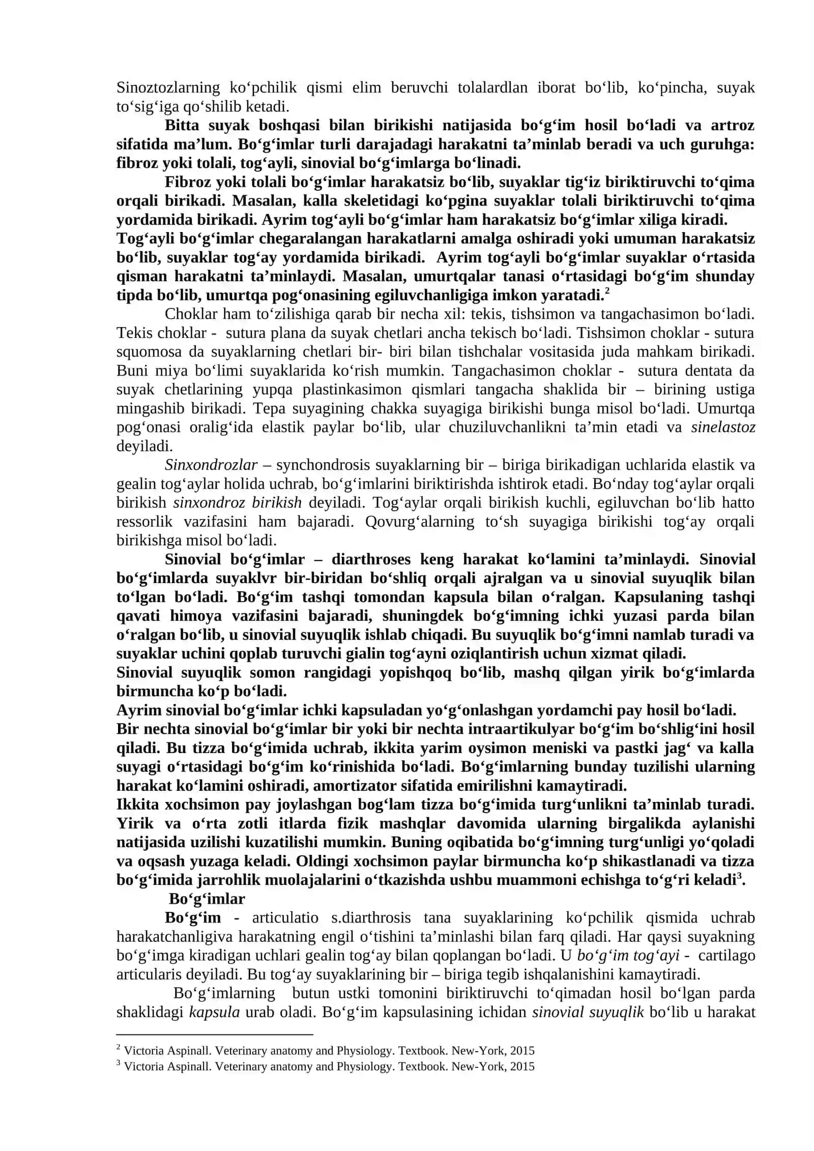 Ixtiyoriy harakat organlari. Skelet sistemasining morfofunksional tuzilishi 3